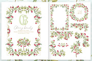 Cherry Botanical Frames Watercolor, a Decorative Illustration by WonderWonder (Thumbnail 3 of 7)