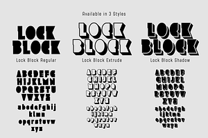 Lock Block - Block Display Font