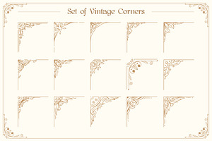 Graceful Vintage Corners - Borders