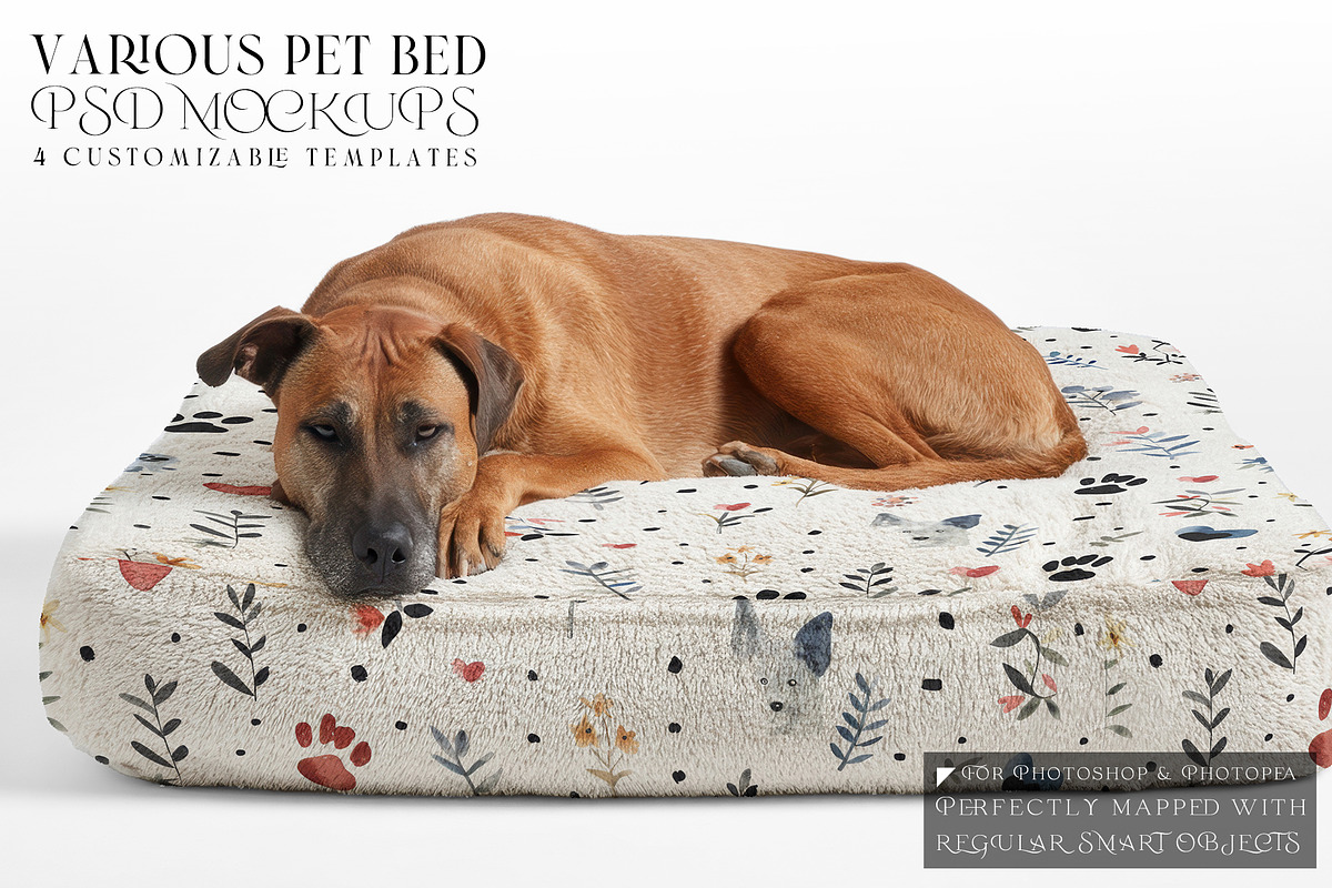 Pet Bed Mockups with Smart Object, a Product Mockup by mock-ups (Photo 1 of 13)