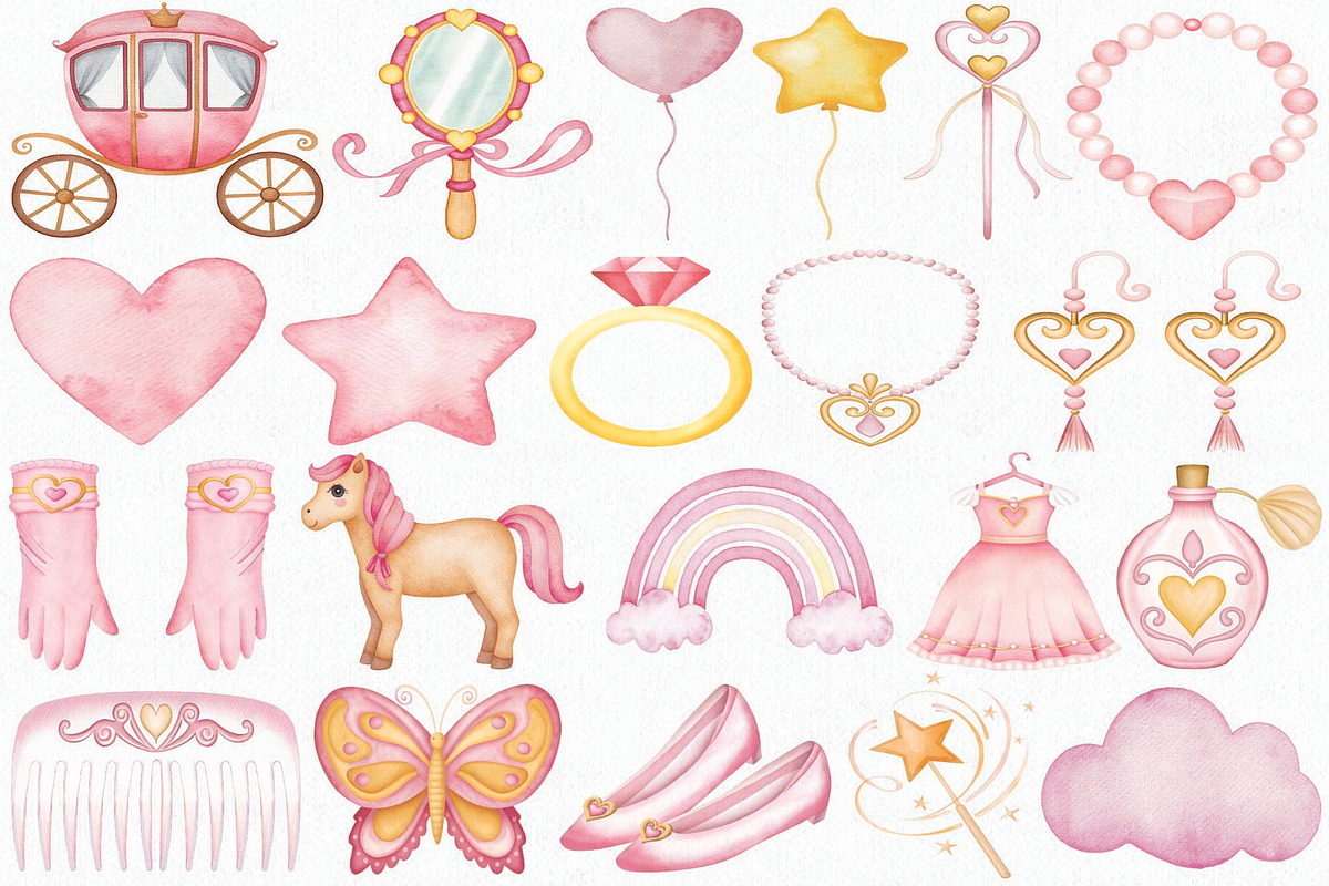 Watercolor Little Princess Clipart, an Illustration by CropUp Creative (Photo 3 of 4)