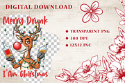 Funny Drunk Reindeer Sublimation, an Illustration by OK Design (Thumbnail 3 of 4)