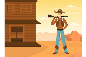 Wild West Concept, Cowboy With