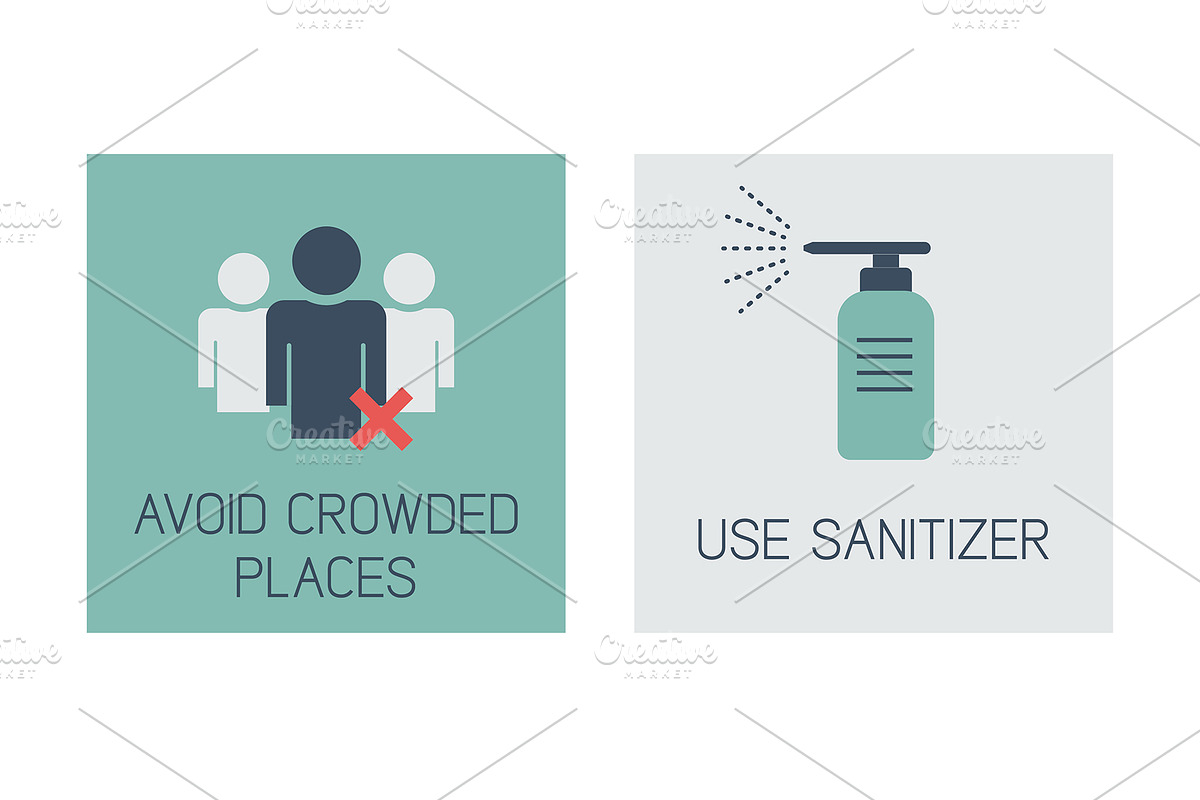 Covid-19 prevention infographic, an Icon by Paper Cards (Photo 3 of 5)
