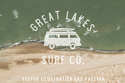 Retro Surf Wagon Vector Illustration, an Object Graphic by Fresh Wave Design (Thumbnail 1 of 6)