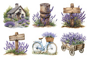 Countryside Lavender Clipart, an Illustration by SinaCreation (Thumbnail 2 of 5)