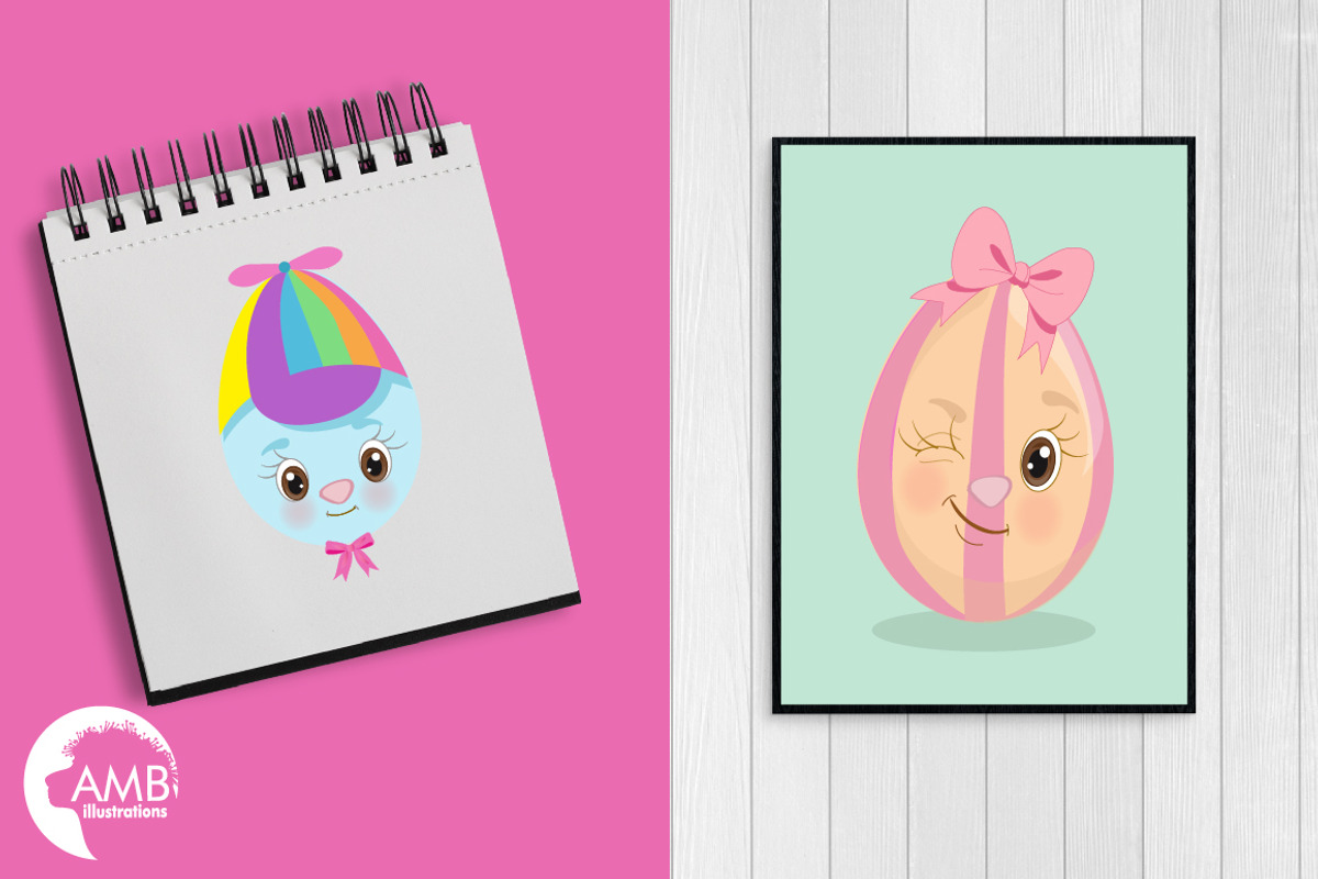 Easter Egg Clipart, Emoji, AMB-1168, an Illustration by AMBillustrations (Photo 5 of 5)