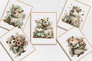 Whimsical Fall Autumn Capybara, a Seasonal Illustration by Rose Art (Thumbnail 5 of 9)