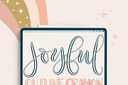 Joyful Procreate Brush Calligraphy, a Brush Add-On by HowJoyful  (Thumbnail 21 of 44)