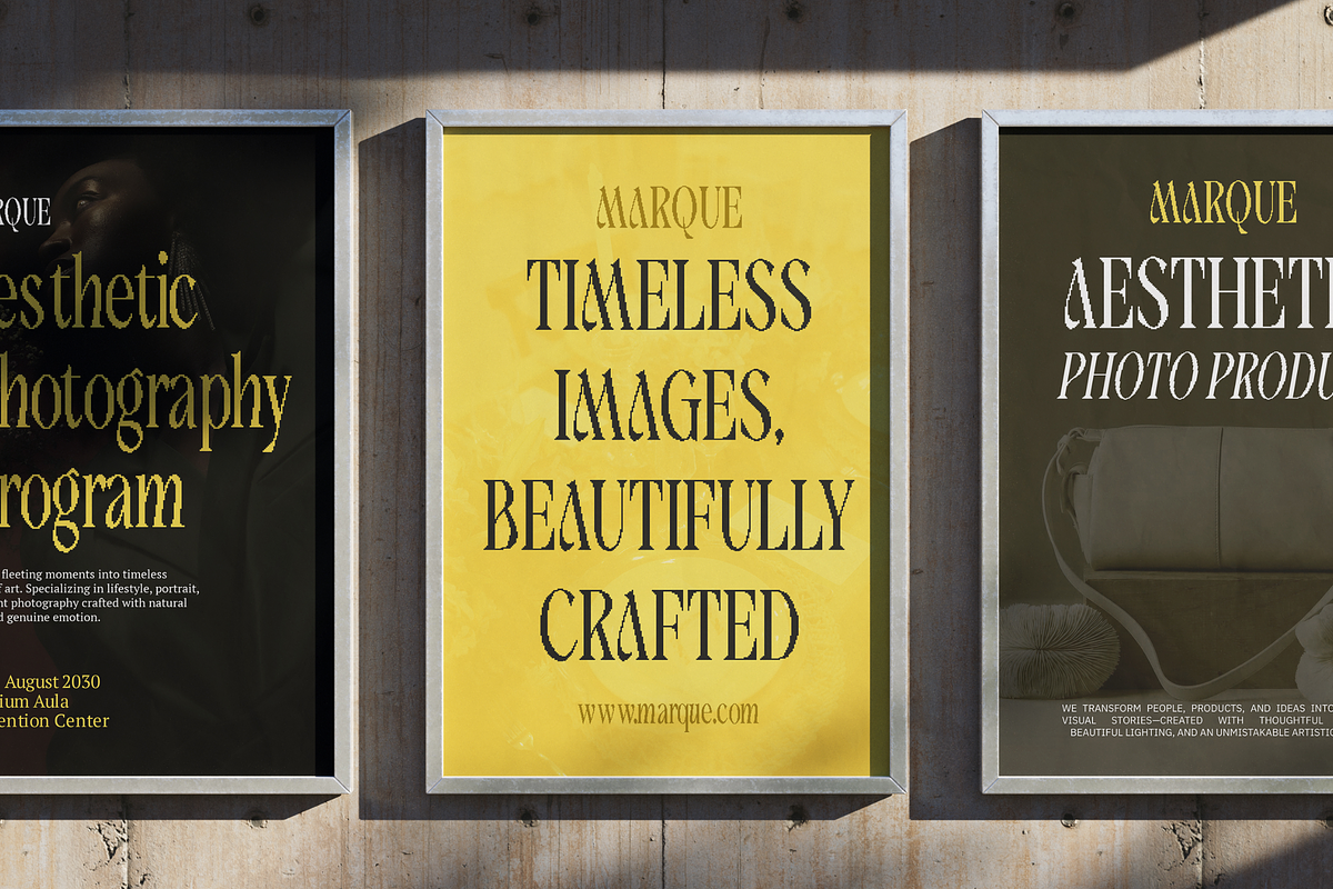 Frezine - Pixelated Condensed Serif, a Serif Font by Typia Nesia (Photo 5 of 10)