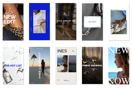 INES I: IG STORIES 16:9 TEMPLATE, a Social Media Template by Alice Revel Co