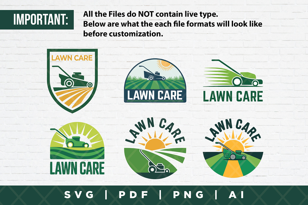 12 Professional Lawn Care Logo Set, a Branding & Logo Template by Guavanaboy (Photo 4 of 4)