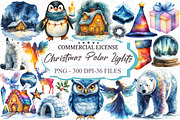 Christmas Polar Lights Clipart, an Illustration by designcity5 (Thumbnail 1 of 5)