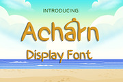 Acharn – Display Font, a Handwritten Font by NDNL Studio (Thumbnail 1 of 6)