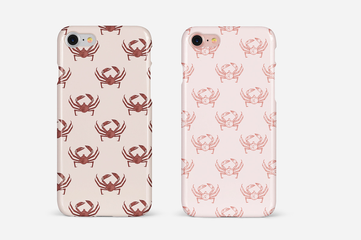 Crabs set + seamless patterns, an Animal Illustration by Good Studio (Photo 10 of 14)