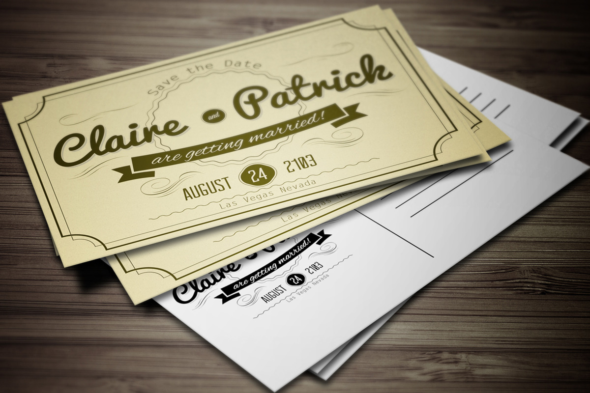 Vintage Wedding Invitation vol.2., an Invitation Template by Graphic Boutique (Photo 1 of 4)