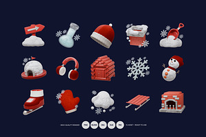 Winter Asset, an Object 3D Model by graphicook
