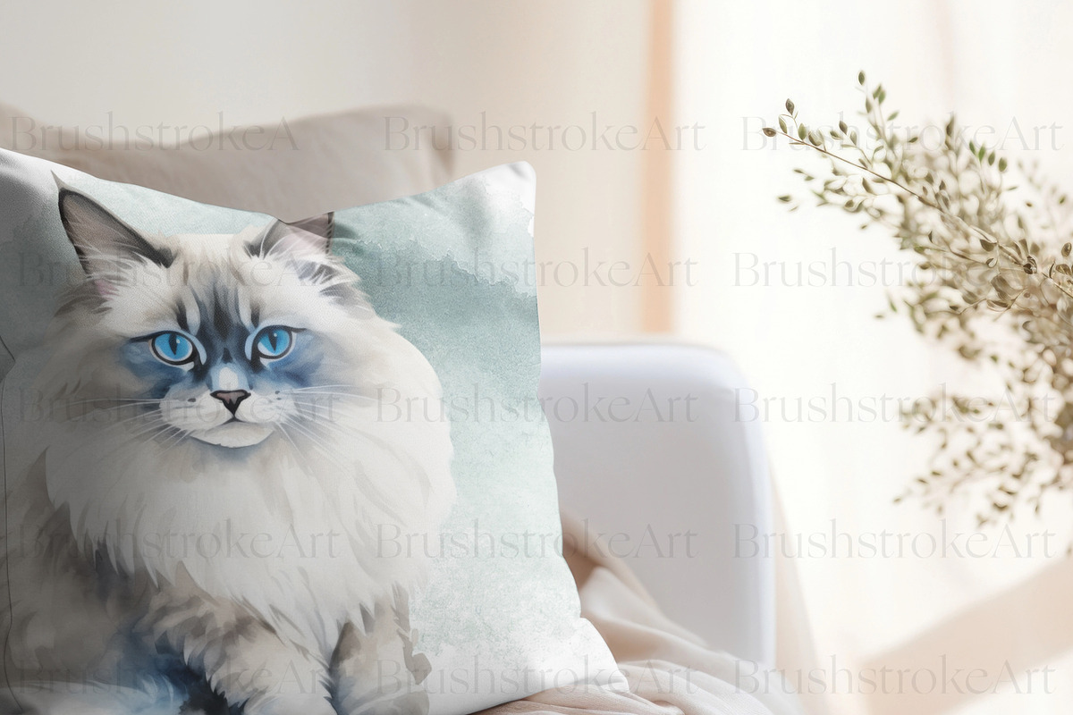 Ragdoll Cat Clipart, Ragdoll Kittens, an Animal Illustration by BrushstrokeArtGB (Photo 8 of 9)