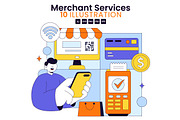 10 Merchant Services Illustration, a Finance Illustration by denayunebgt (Thumbnail 1 of 4)