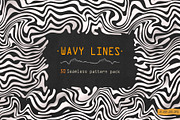 Wavy lines. Seamless pattern pack., a Pattern Graphic by Gudiny (Thumbnail 1 of 9)
