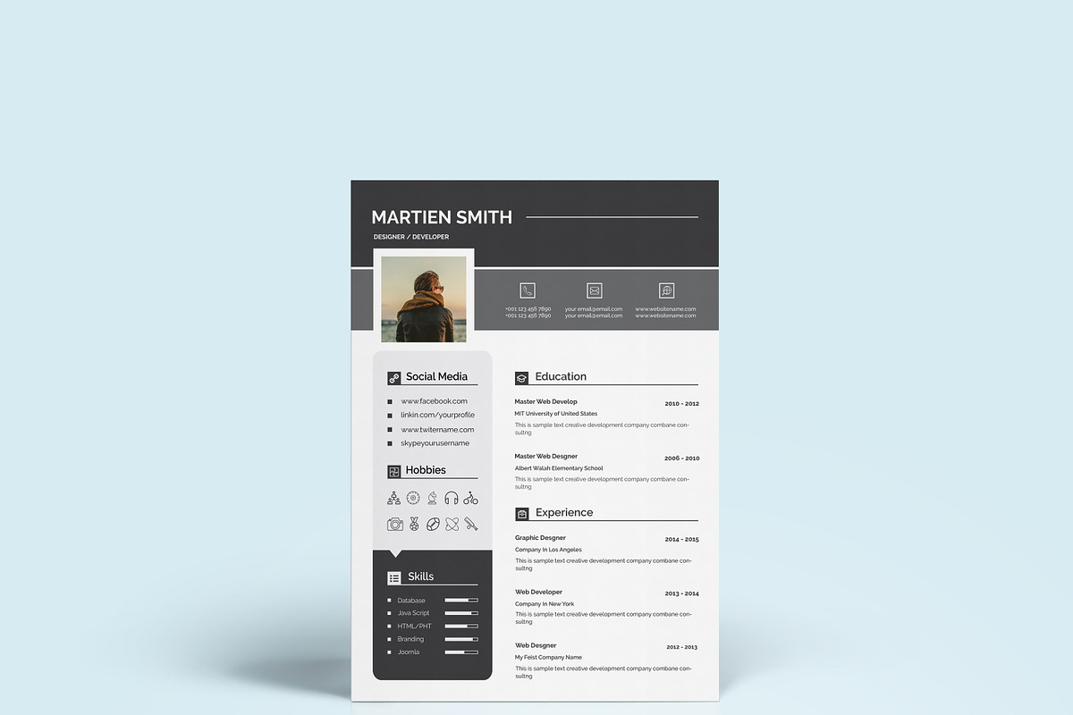 Professional Resume CV Template, a Resume Template by Blackcloud_Creations (Photo 6 of 8)