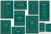 Art Deco Wedding Invitation Template, an Invitation Template by BrandPacks (Thumbnail 1 of 7)