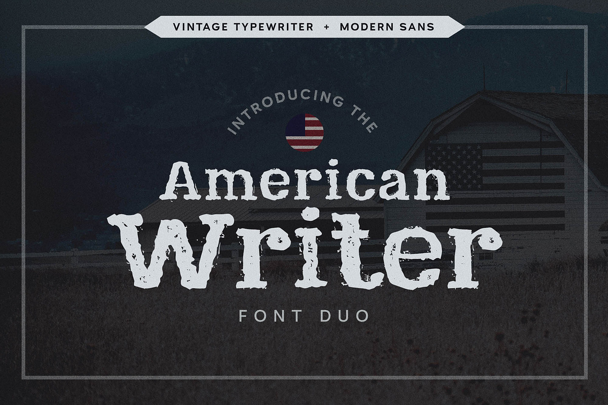 American Writer Vintage Font Duo, a Sans Serif Font by Parker Creative (Photo 1 of 6)