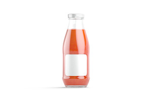 Juice Glass Bottle Tomato 3D Model