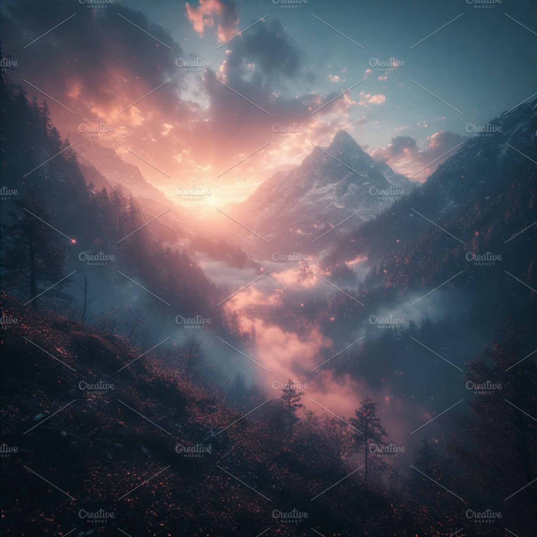 Misty Wilderness moutain forest, a Photo by ComfortQ