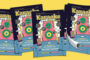 Retro Karaoke Night Party Flyer, a Flyer Template by Tiptop Graphic (Thumbnail 4 of 5)
