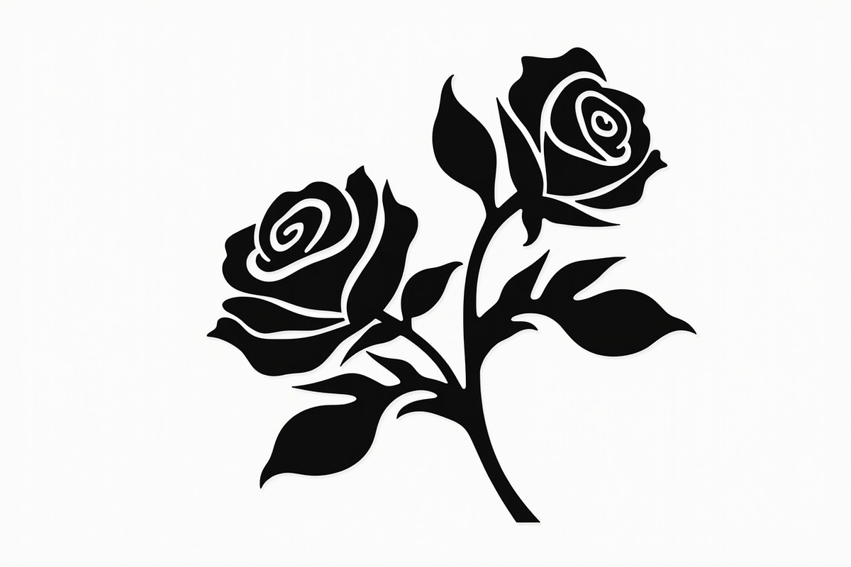 Rose Black Silhouette Decorative, an Illustration by Amazin_art (Photo 13 of 31)