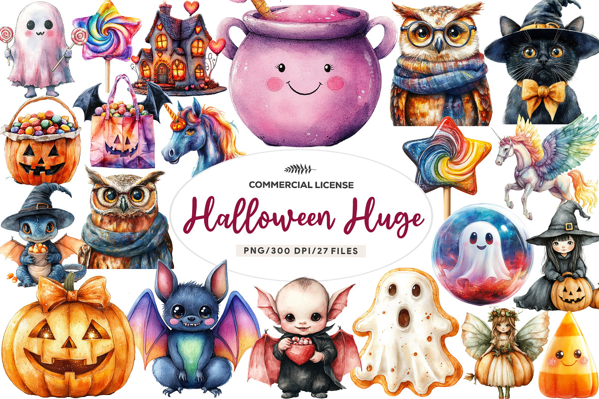 Cute Halloween Huge Bundle, an Illustration by CreationArt (Photo 1 of 5)