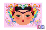 Frida Kahlo Portrait, a Person Illustration by MISS CHATZ (Thumbnail 2 of 3)