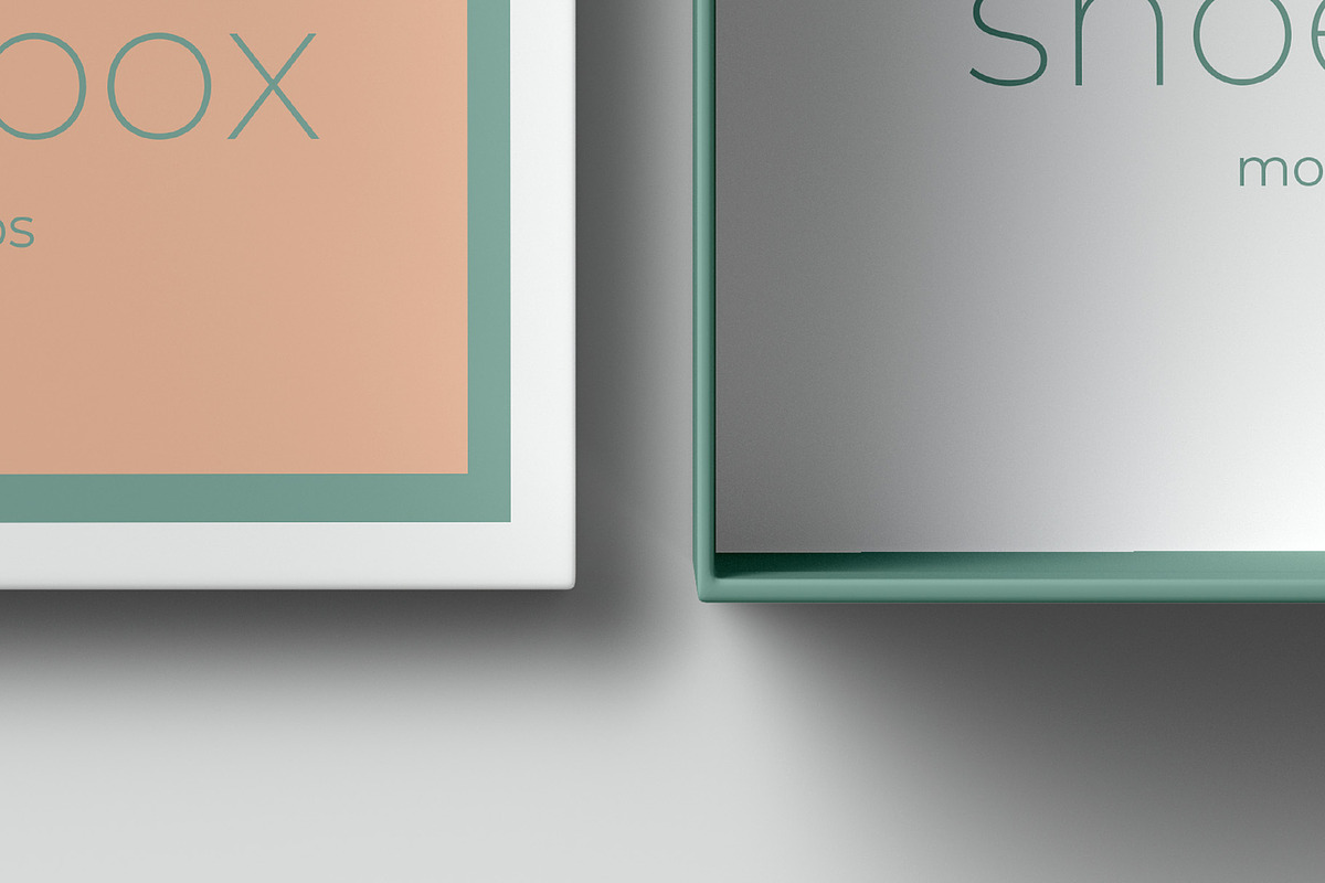 Square Shoe Box Mockup - 8 views, a Cups & Container Mockup by Illusiongraphic (Photo 16 of 20)