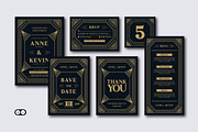 Art Deco Wedding Invitation, an Invitation Template by Siska Arista (Thumbnail 1 of 2)