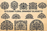 Elegant Floral Ornament Silhouette, an Object Graphic by hafijul (Thumbnail 1 of 4)