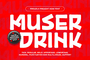 Muser Drink - Display Font, a Sans Serif Font by productype1