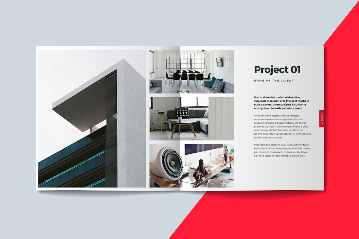Square Portfolio Brochure Template, a Brochure Template by RWstudio (Photo 3 of 6)