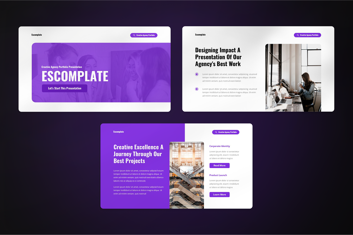 Creative Agency Google Slide, a Presentation Template by SquidPixey (Photo 5 of 7)