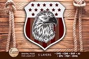 Eagle Multilayer Wall Decor,Cut File, a Templates & Theme by LaserCutano (Thumbnail 1 of 7)