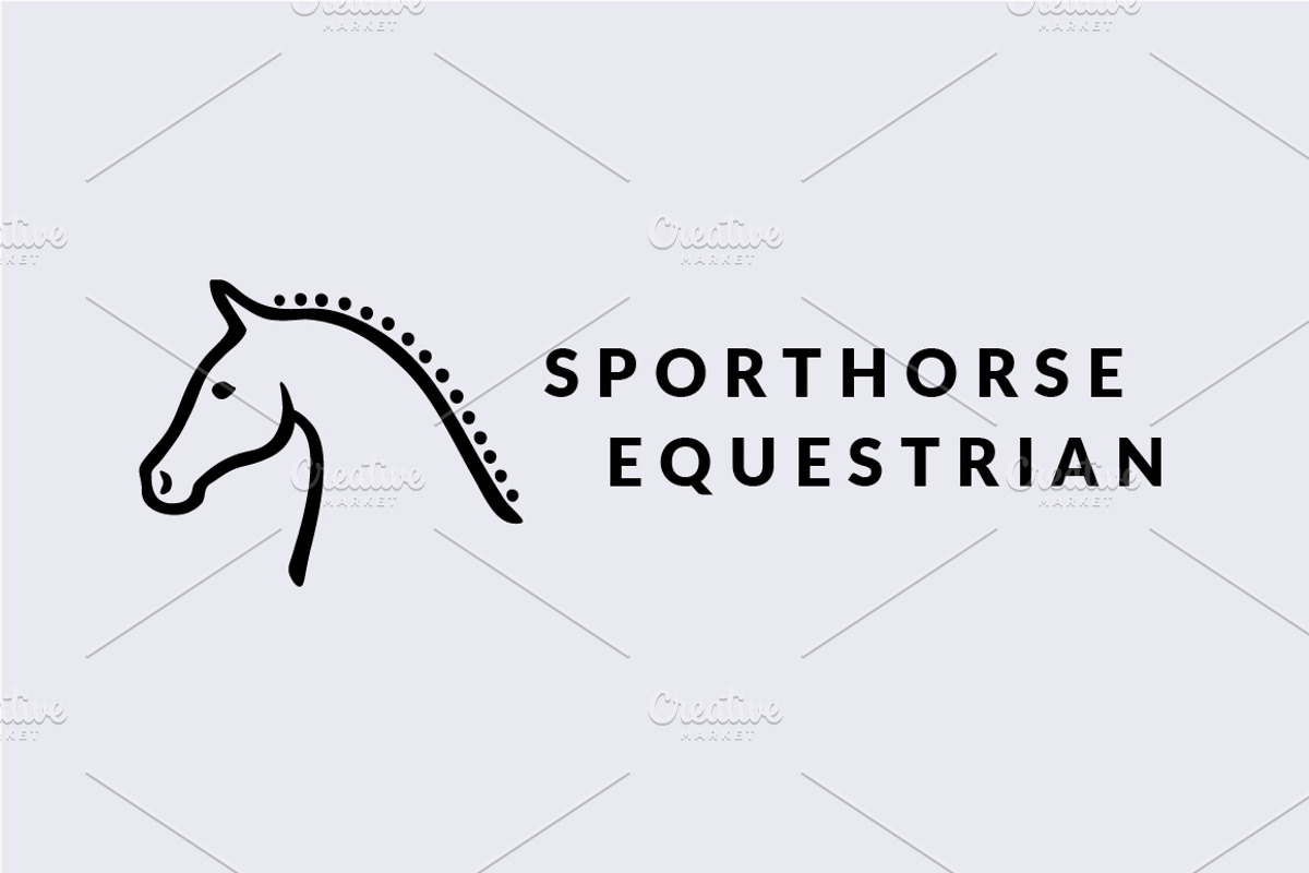 Horse Head Equestrian Logo, a Branding & Logo Template by Leah Suzanne (Photo 1 of 2)