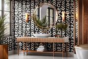 Dark Brush Painted Tribal, a Wallpaper Graphic by MalyskaStudio (Thumbnail 6 of 16)