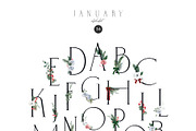 JANUARY Watercolor Winter Set, a Seasonal Illustration by Kaleriia (Thumbnail 13 of 15)