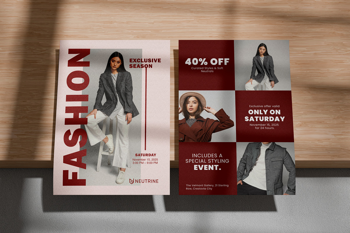 Flyer Mockup, an Advertising Mockup by SLAB! Design (Photo 3 of 7)
