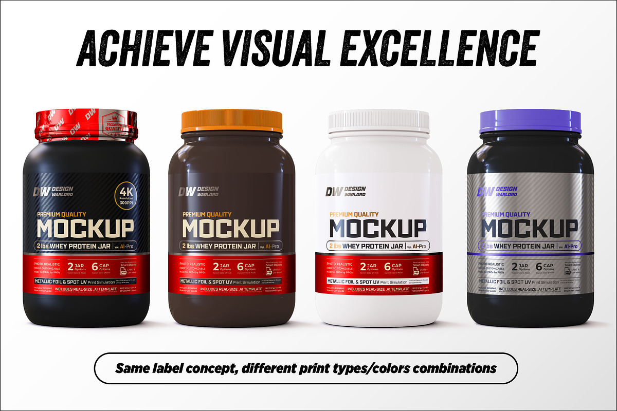 2 lbs Whey Protein Jar Mockup A1-Pro, a Packaging Mockup by Design Warlord (Photo 9 of 19)