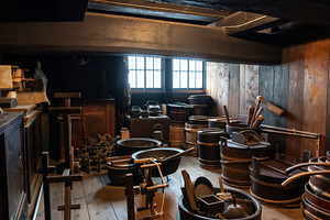 Traditional utensils inside historic house in Shirakawa-go, Japa, an Architecture Photo by GoodGoods