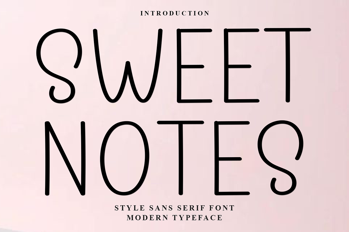 Sweet Notes, a Sans Serif Font by InermediaSTUDIO (Photo 1 of 6)