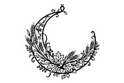Floral Moon Ornament Bundle, an Object Graphic by hafijul (Thumbnail 4 of 6)