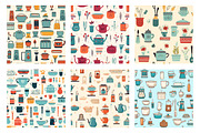 Retro Kitchen Patterns Digital Paper, a Pattern Graphic by Gloria Designed It (Thumbnail 2 of 4)