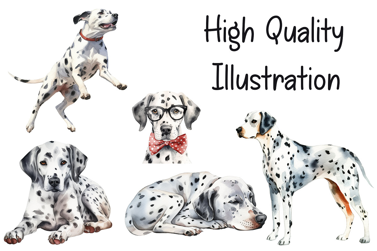 Dalmatians Watercolor Clipart Bundle, an Animal Illustration by Pet Cave (Photo 2 of 3)